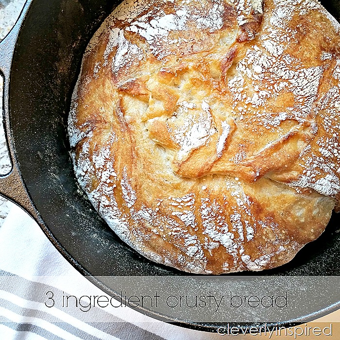 3 ingredient crusty bread recipe @cleverlyinspired (4)