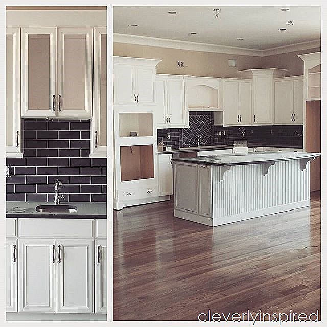 black slate backsplash