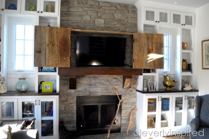 hide a tv above mantel @cleverlyinspired (11)