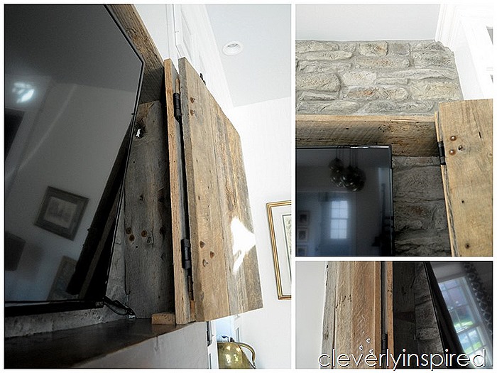 hide a tv above mantel @cleverlyinspired (12)