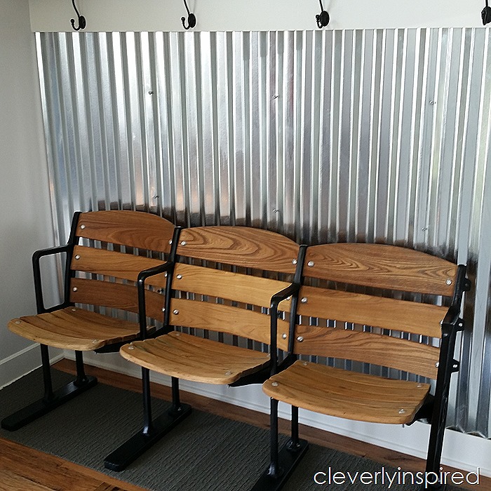 repurposed stadium seats @cleverlyinspired