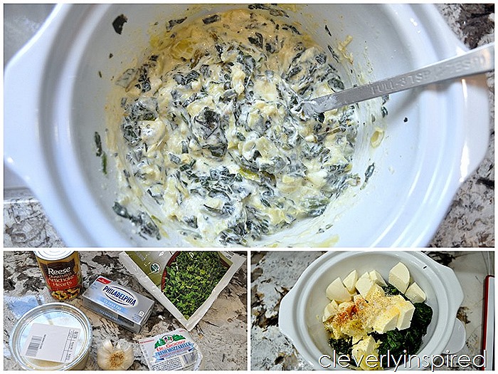 slow cooker spinach artichoke dip @cleverlyinspired (4)