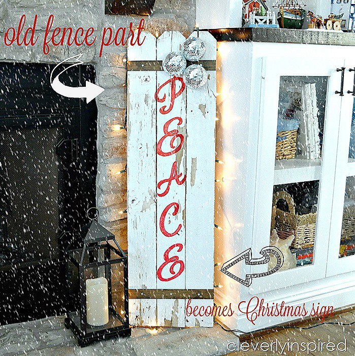 DIY Christmas sign reclaimed fence @cleverlyinspired (2)cv