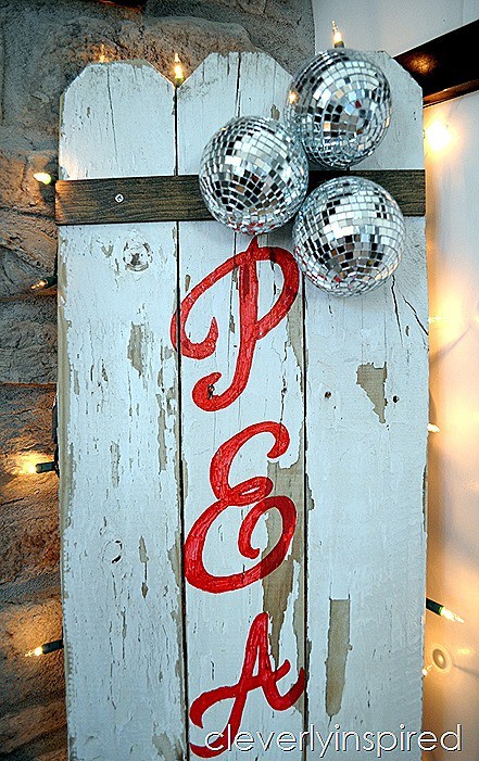 DIY Christmas sign reclaimed fence @cleverlyinspired (5)