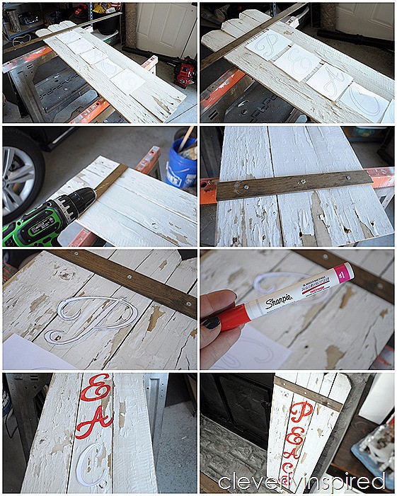 DIY Christmas sign reclaimed fence @cleverlyinspired (8)