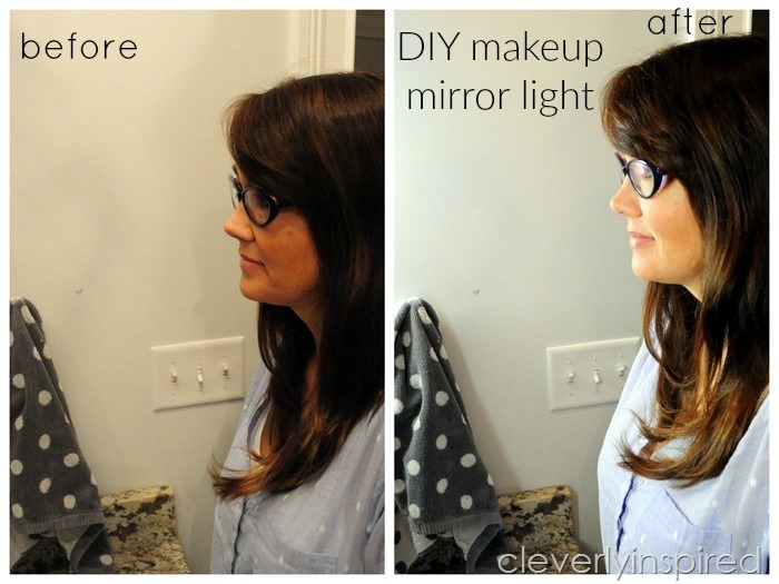 Amuseren Discrepantie stuiten op DIY Makeup Light for Bathroom - Cleverly Inspired