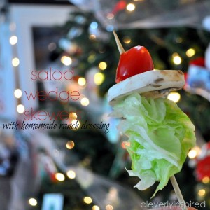 Salad Wedge Skewer Appetizer