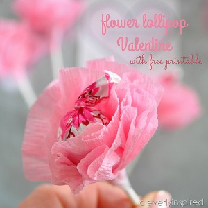 Flower Lollipop Valentine