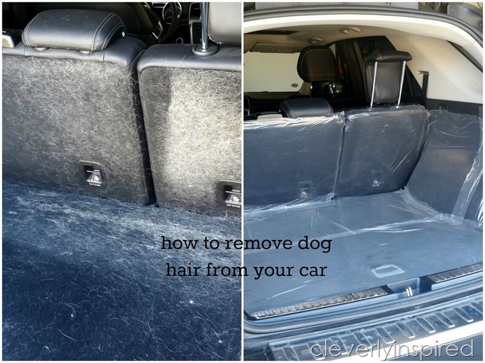 how to remove doghair from your car @cleverlyinspired (2)