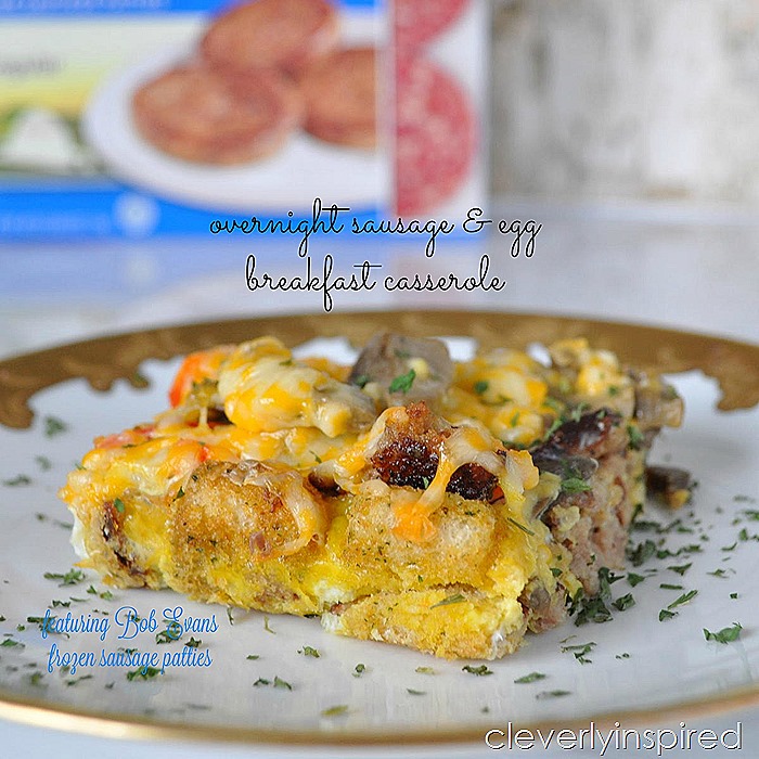 overnight sausage egg breakfast casserole @cleverlyinspired (2)cv