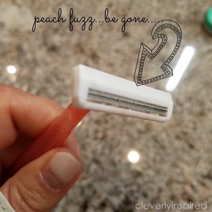 glowing skin remove peach fuzz @cleverlyinspired