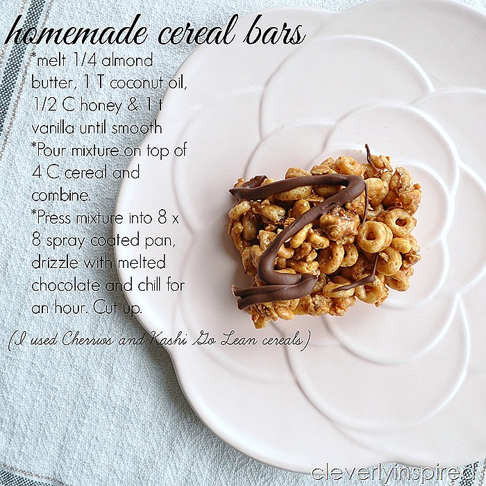 homemade cereal bar @cleverlyinspired