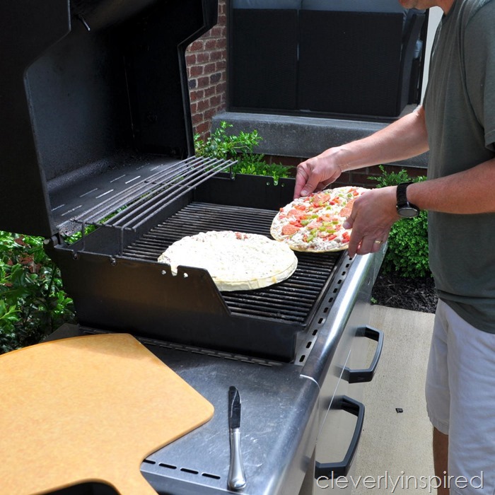 how to grill a frozen pizza @cleverlyinspired (2)