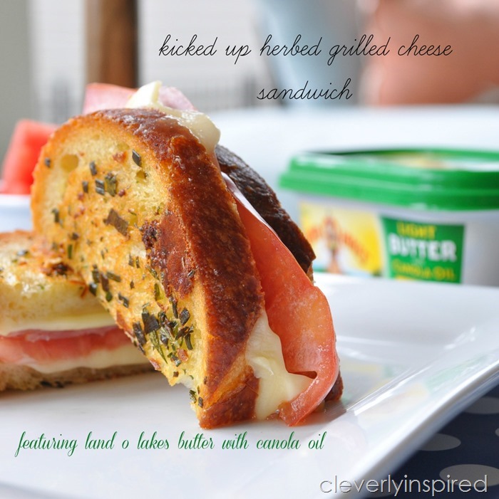 Kicked Up Herbed Grilled Cheese Sandwich