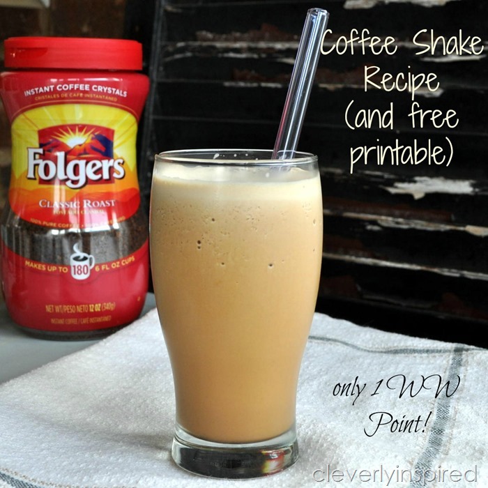low cal coffee shake and free printable @cleverlyinspired (5)