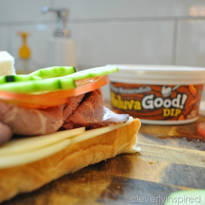 roast beef hoagie on pretzel roll @cleverlyinspired (3)