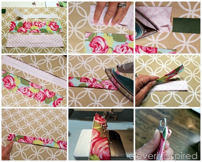 Easy DIY Fabric Cuff Keychain - Cleverly Inspired