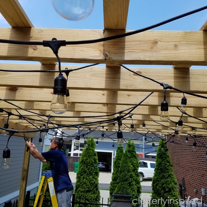 outdoor pergola with lights @cleverlyinspired (1)