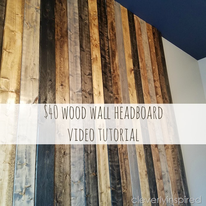 DIY Wood Wall headboard - Cleverly Inspired