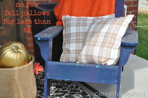 No sew fall pillows for less than $5