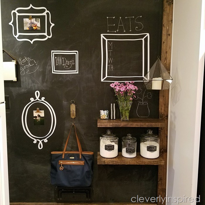 large chalkboard wall diy @cleverlyinspired (1)