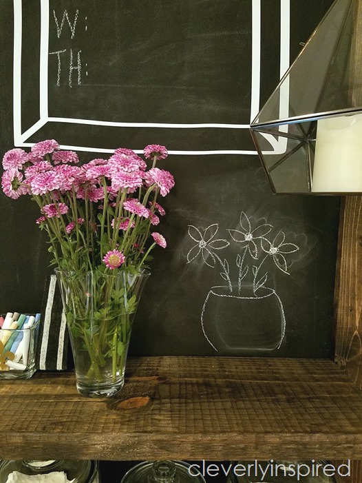 large chalkboard wall diy @cleverlyinspired (3)